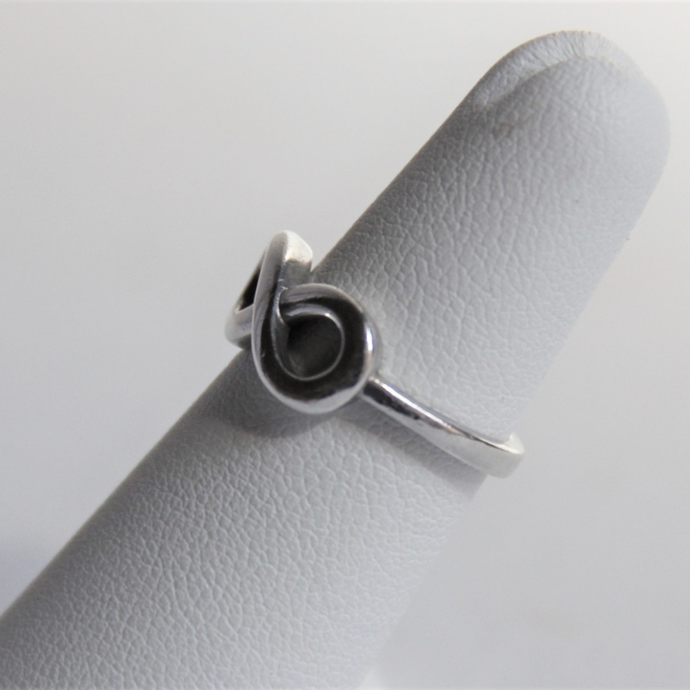 Chic Solid Polished Sterling Silver Infinity Ring - image 2